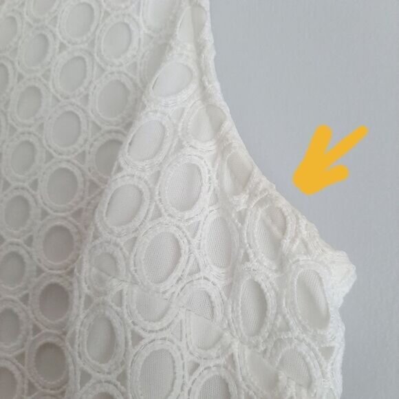 ADIVA / White Eyelet & Floral Lace Maxi Long Length Dress Sz 6 - Picture 10 of 16